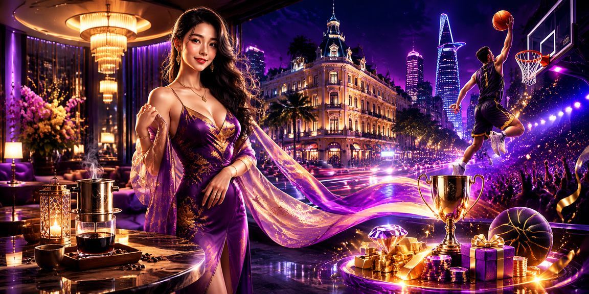 Người chơi tại TP. Hồ Chí Minh theo dõi cược bóng rổ bên ly cà phê Việt Nam