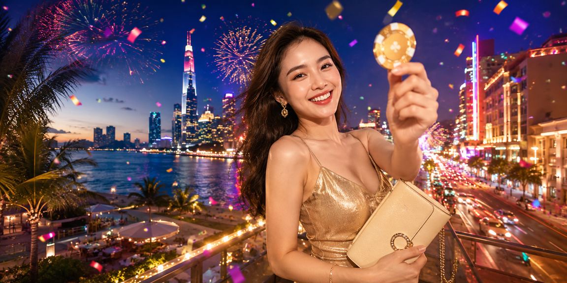 Người chơi tại TP. Hồ Chí Minh sử dụng ứng dụng casino neon trên điện thoại về đêm